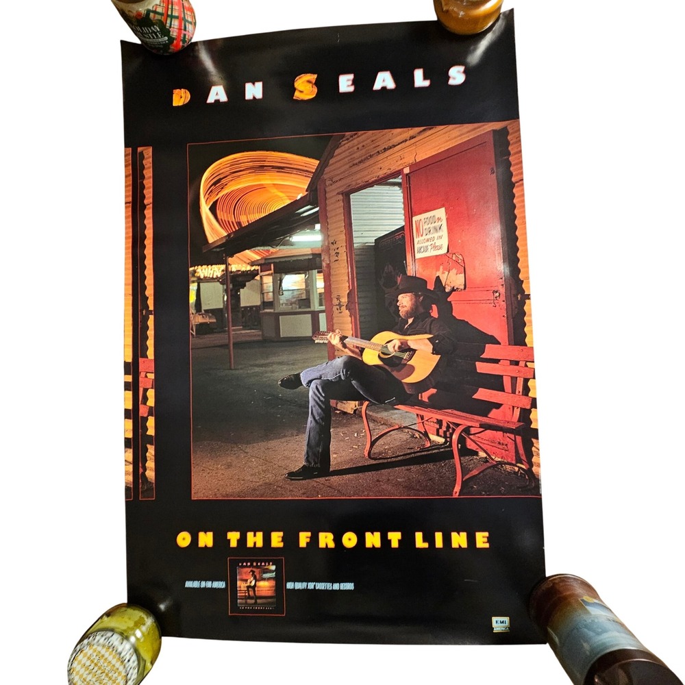 Dan Seals On The Front Line Vintage 1986 Promo Poster 24x36 EMI America Country‎